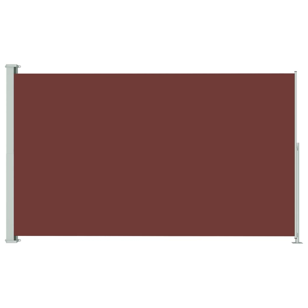 Vidaxl Patio Retractable Side Awning 180X300 Cm Brown Privacy Screen Sunshade