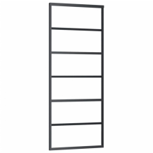 vidaXL Sliding Door Barn Door Sliding Door Panel ESG Glass and Aluminium Black