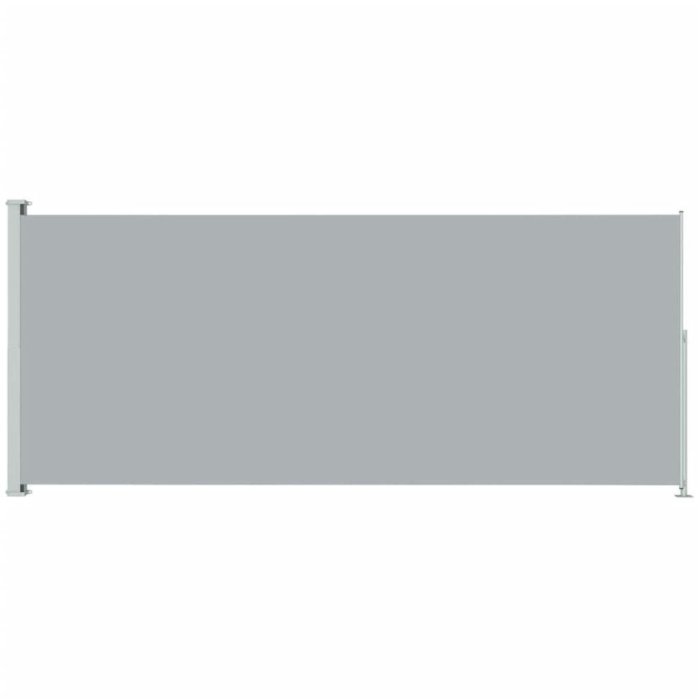 Vidaxl Patio Retractable Side Awning 200X500 Cm Blind Screen Sunshade Grey