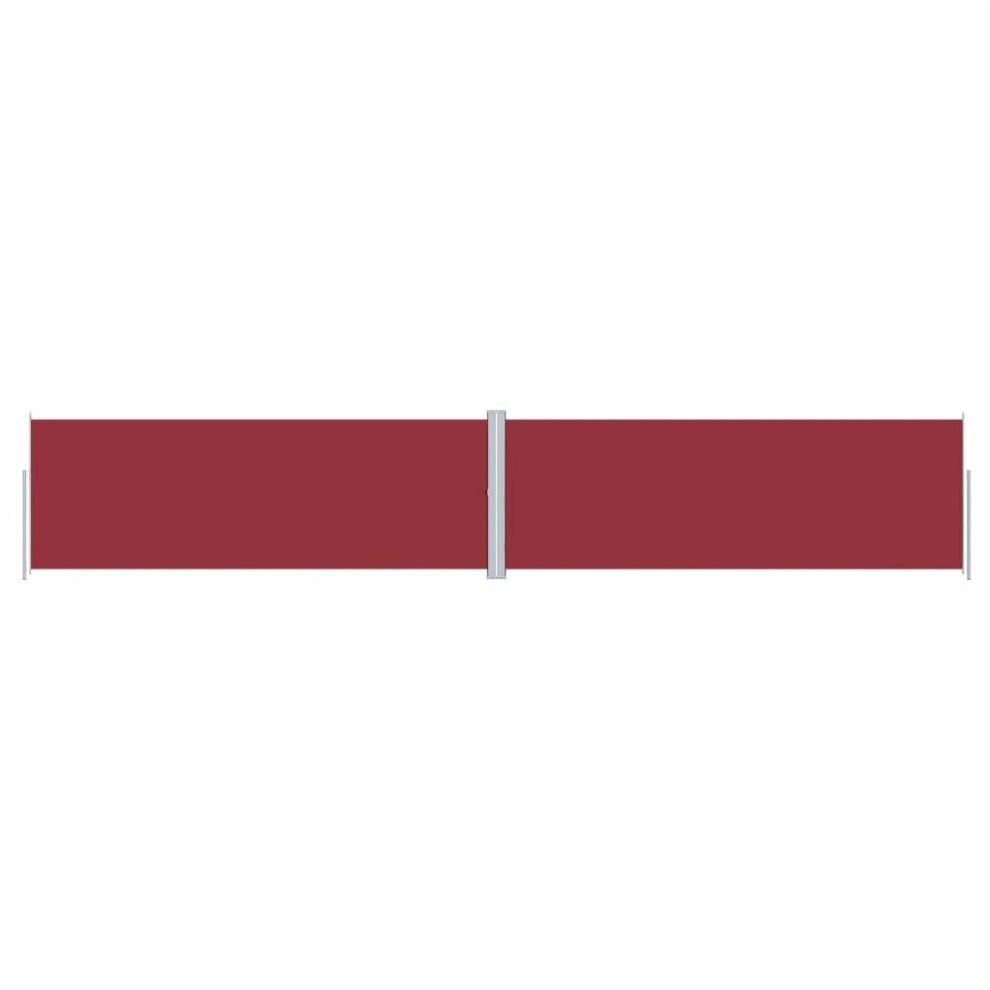 Vidaxl (Red, 180 X 1000 Cm) Retractable Side Awning Balcony Windscreen Patio Sun Protection Screen