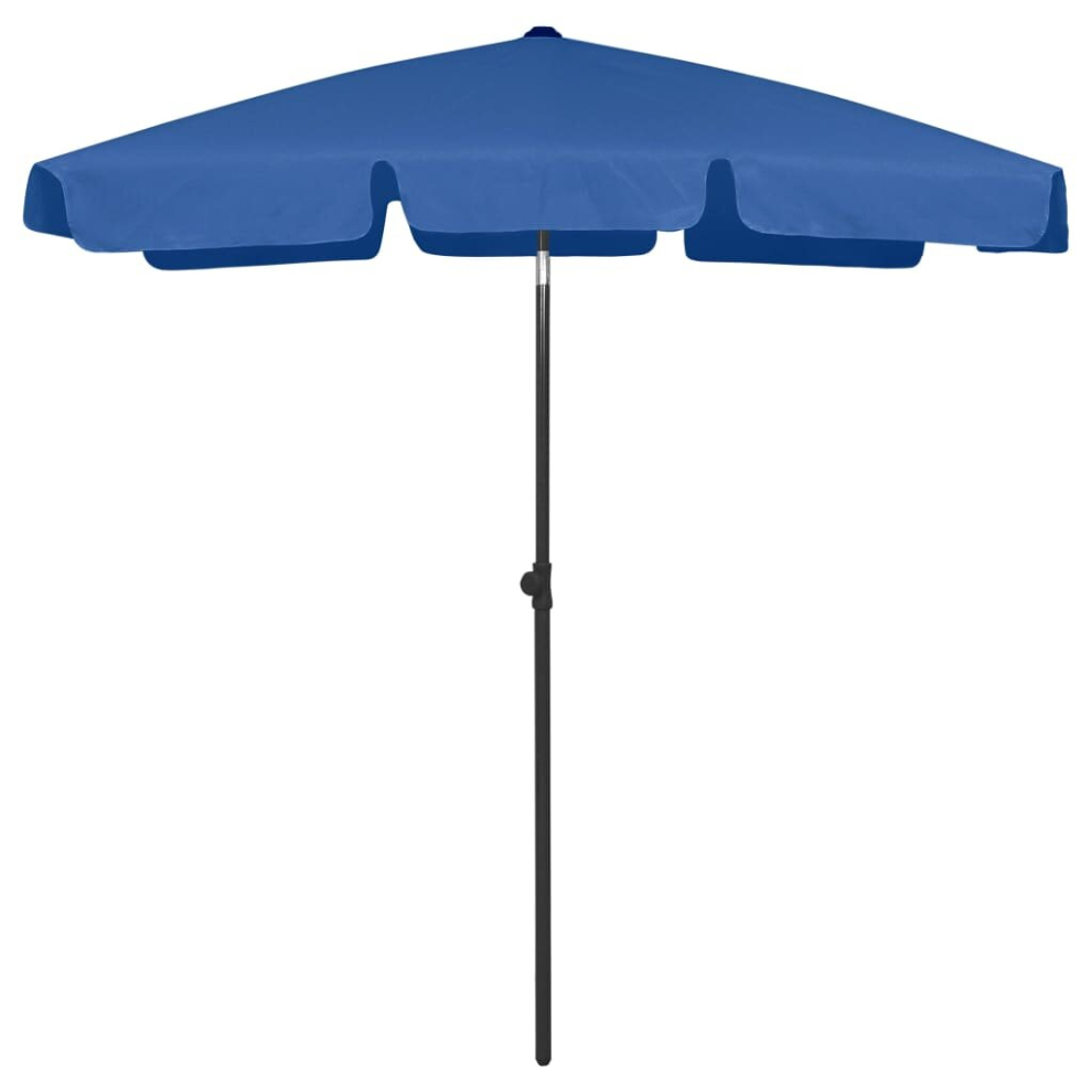 vidaXL Beach Parasol Outdoor Umbrella Sun Shelter Canopy Sunshade Azure Blue
