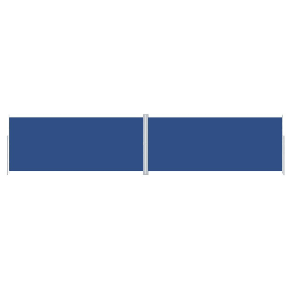 Vidaxl (Blue, 220 X 1000 Cm) Retractable Side Awning Balcony Windscreen Patio Sun Protection Screen