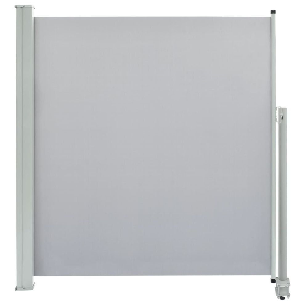 vidaXL Patio Retractable Side Awning 140x300cm Grey Garden Screen Canopy Shed