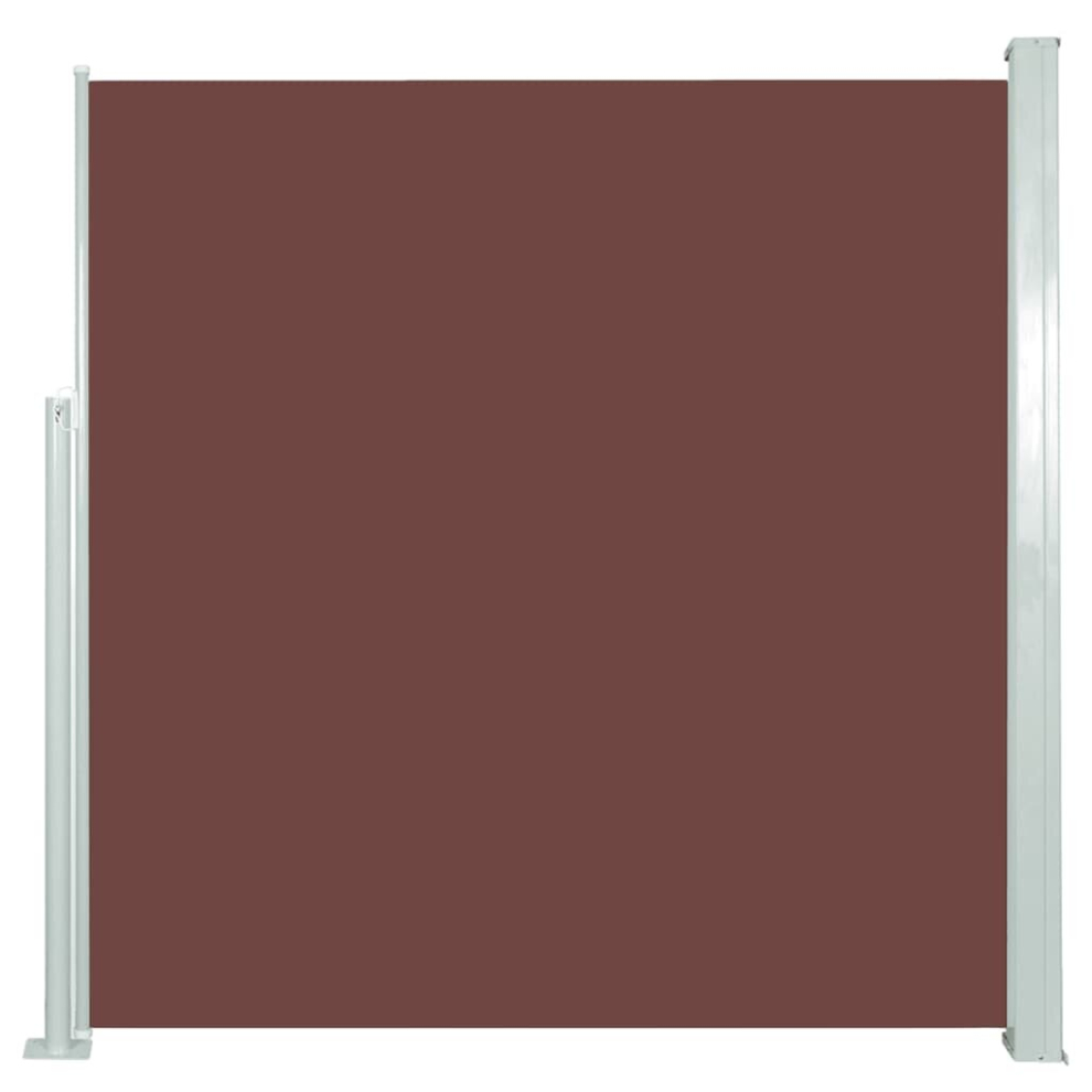 Vidaxl Retractable Side Awning 140X300cm Brown Garden Privacy Screen Blind