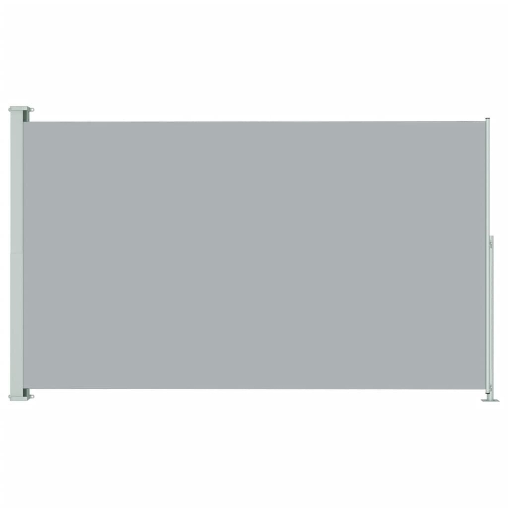 vidaXL Patio Retractable Side Awning Grey Outdoor Privacy Screen Sunshade Garden