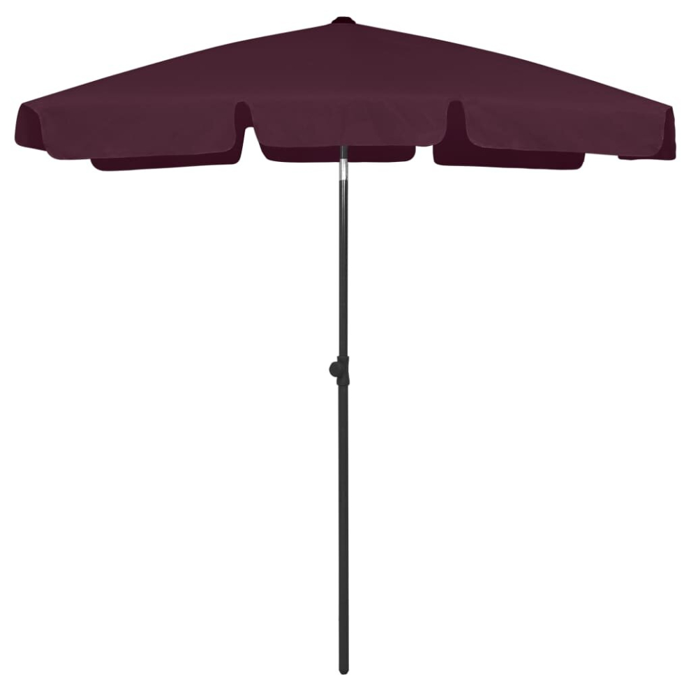 vidaXL Beach Parasol Outdoor Umbrella Sun Shelter Canopy Sunshade Bordeaux Red