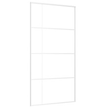 vidaXL Sliding Door ESG Glass and Aluminium 102.5x205 cm White Interior Door