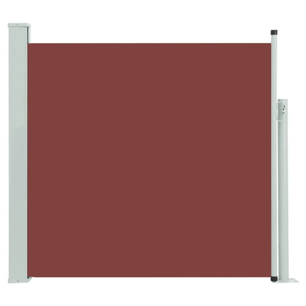 vidaXL Patio Retractable Side Awning 170x300 cm Brown Garden Privacy Screen