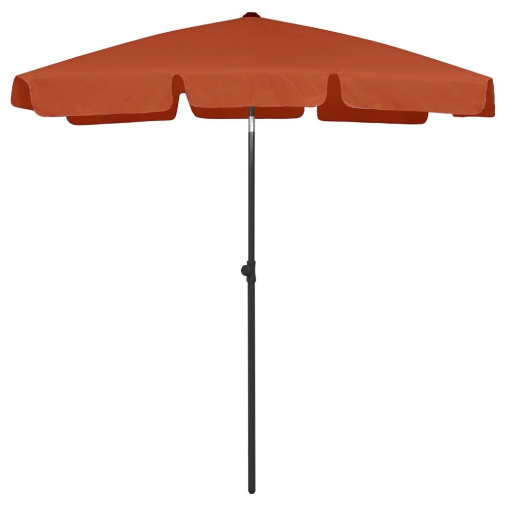 New Vidaxl Beach Parasol Outdoor Umbrella Sun Shelter Canopy Sunshade Terracotta
