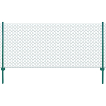 vidaXL Maschendrahtzaun mit Pfosten Stahl 25 x 0,75 m Grün