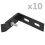 VidaXL vidaXL Wall Corner Connector 10 Sets Anthracite Elbow Fence Accessory Screw 1