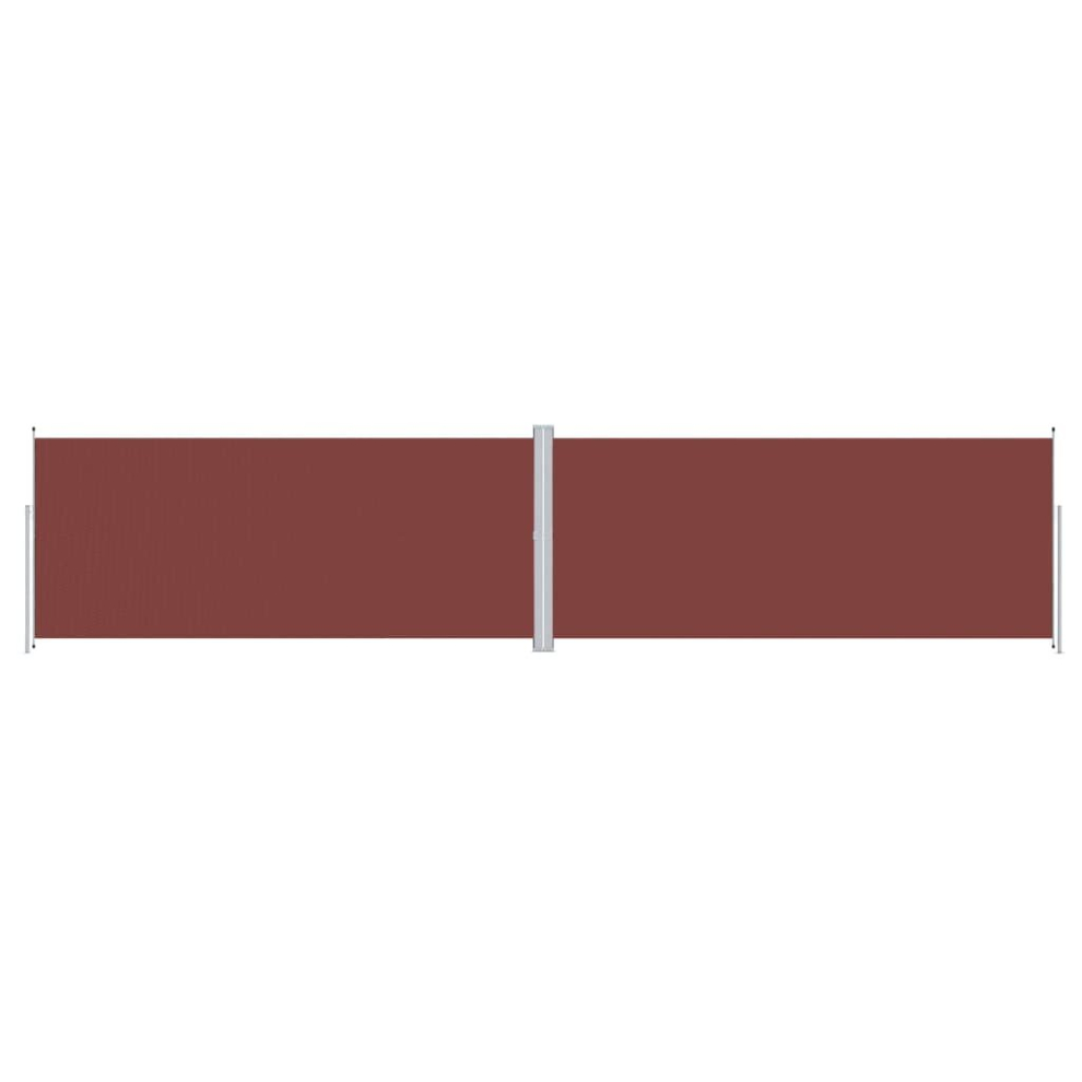 Vidaxl (Brown, 220 X 1000 Cm) Retractable Side Awning Balcony Windscreen Patio Sun Protection Screen