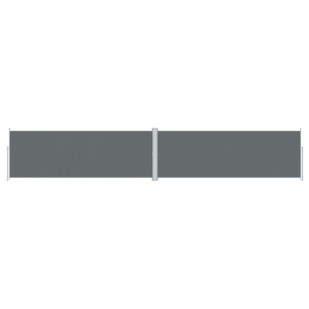 Vidaxl (Anthracite, 180 X 1000 Cm) Retractable Side Awning Balcony Windscreen Patio Sun Protection Screen