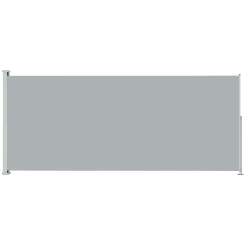 Vidaxl Patio Retractable Side Awning 180X500 Cm Grey Outdoor Screen Sunshade