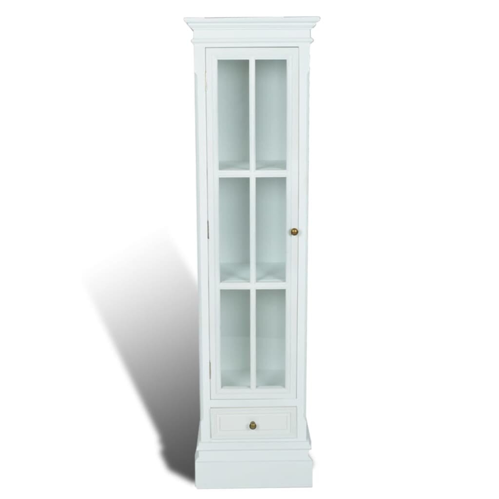 Vidaxl Chic Bookcase Cabinet With 3 Shelves White Wooden Home Display Unit