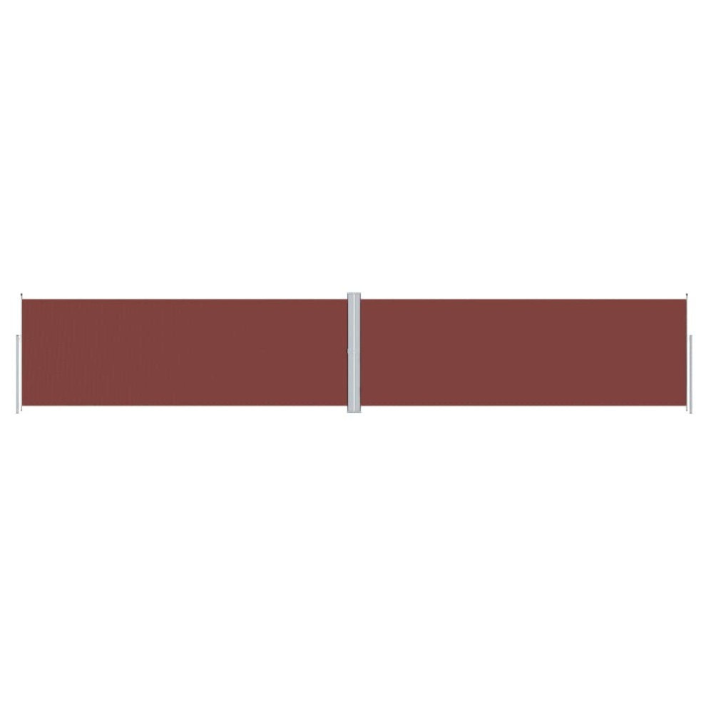 Vidaxl (Brown, 180 X 1000 Cm) Retractable Side Awning Balcony Windscreen Patio Sun Protection Screen