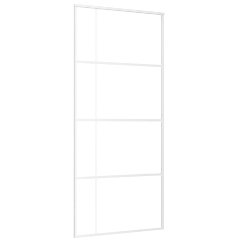 Vidaxl Weiß Sliding Door Esg Glass And Aluminium 90X205 Cm White - Image 2