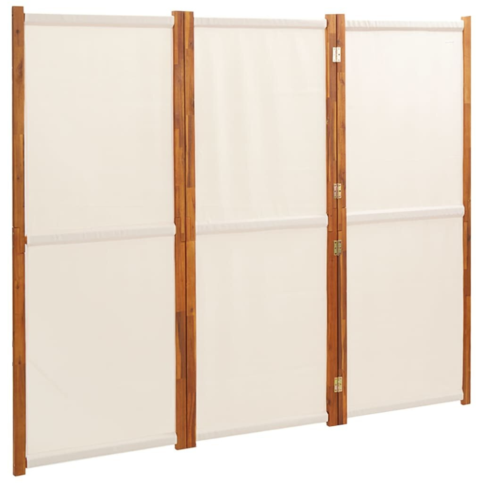 Vidaxl (Cream White, 210 X 180 Cm) Room Divider Wall Partition Screen Panel Room Separator Privacy Screen White,Cream