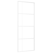 vidaXL Sliding Door ESG Glass and Aluminium 76x205 cm White Interior Door
