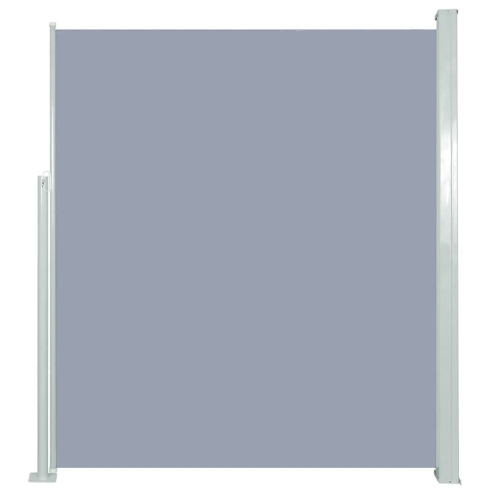 vidaXL Retractable Side Awning 160x500cm Grey Garden Privacy Screen Blind