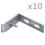vidaXL Wall Corner Connector 10 Sets Silver Elbow Fence Accessory Connection 1