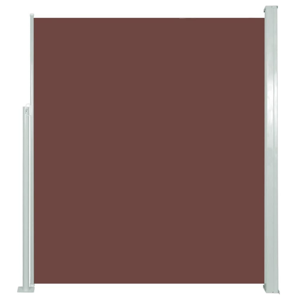 vidaXL Retractable Side Awning 160x500cm Brown Garden Privacy Screen Blind