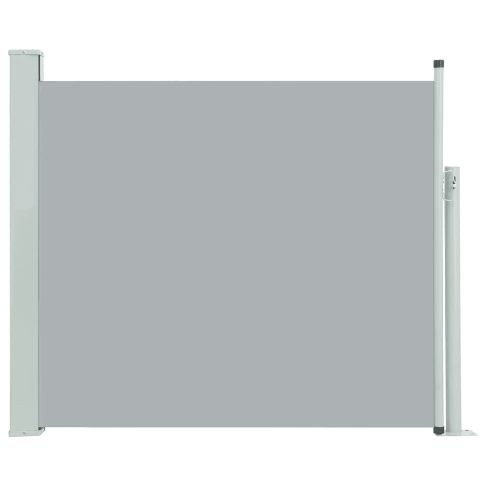 Vidaxl Patio Retractable Side Awning Grey Privacy Screen Canopy Sunshade Yard