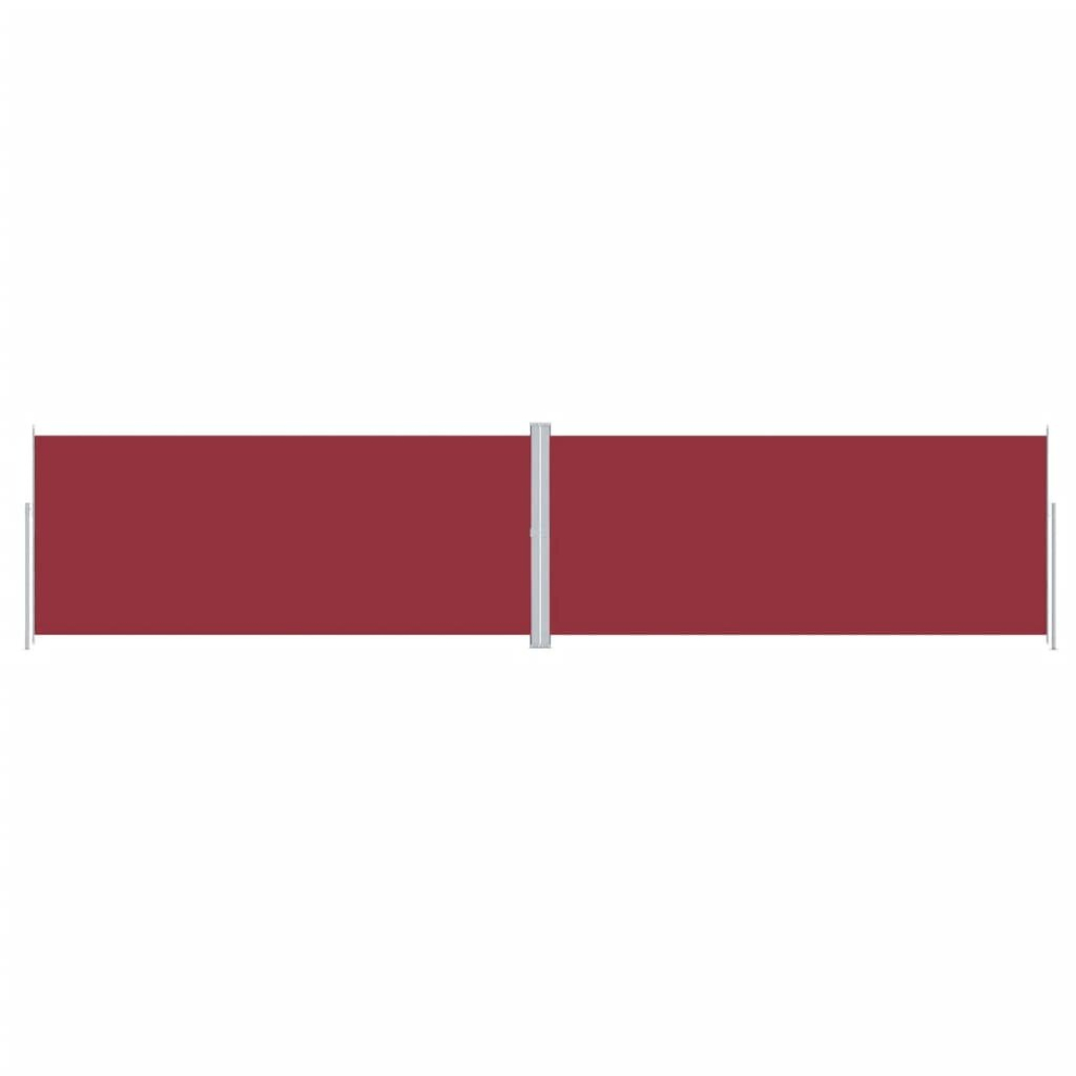 Vidaxl (Red, 220 X 1000 Cm) Retractable Side Awning Balcony Windscreen Patio Sun Protection Screen