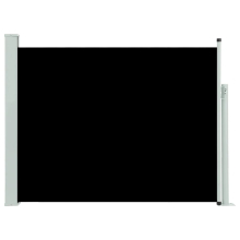 vidaXL udtrækkelig sidemarkise til terrasse 140 x 500 cm sort