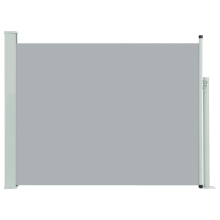 vidaXL udtrækkelig sidemarkise til terrasse 140 x 500 cm grå