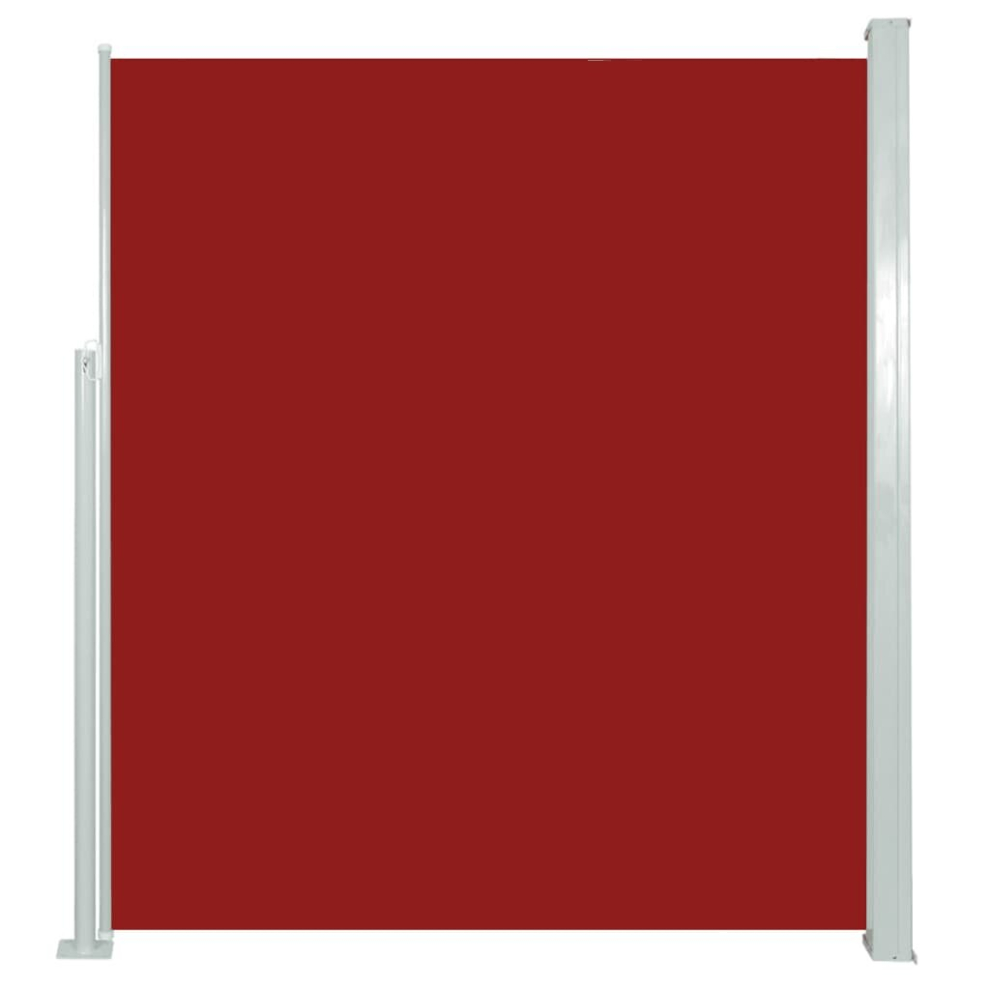 Vidaxl Retractable Side Awning 160X500cm Red Garden Privacy Sun Screen Blind