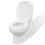 VidaXL vidaXL WC Ceramic Bathroom Corner Toilet White Soft-close Seat Water Saving 1