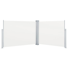 vidaXL udtrækkelig sidemarkise cremefarvet 100 x 1000 cm