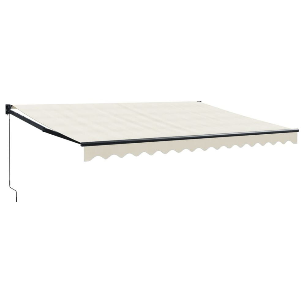 vidaXL Retractable Awning Patio Awning Canopy Cream 4x3 m Fabric and Aluminium