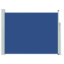 vidaXL udtrækkelig sidemarkise til terrasse 140 x 500 cm blå