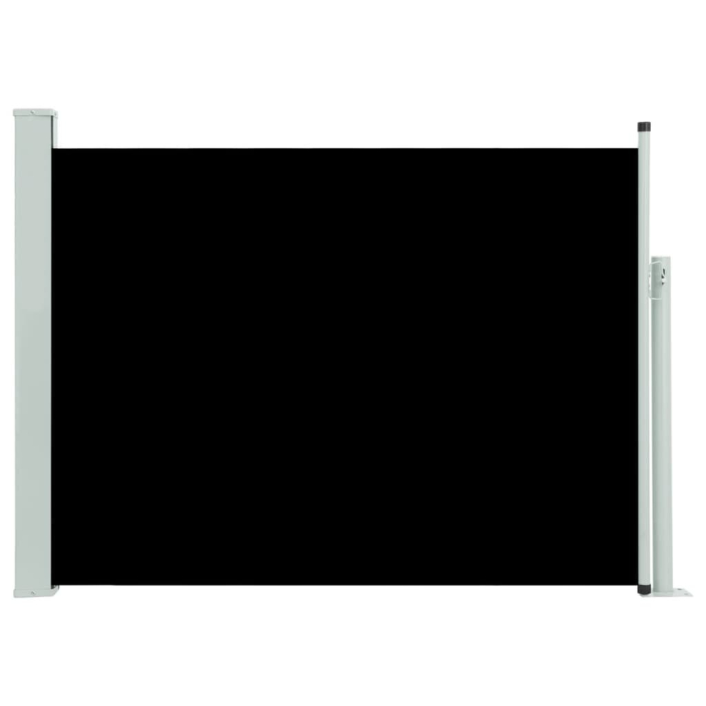 Vidaxl Patio Retractable Side Awning 100X500cm Black Privacy Garden Screen