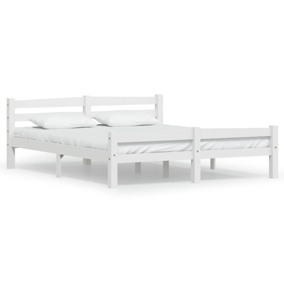 vidaXL Bed Frame White 160x200 cm Wooden Bed frame Bed Base Room Furniture