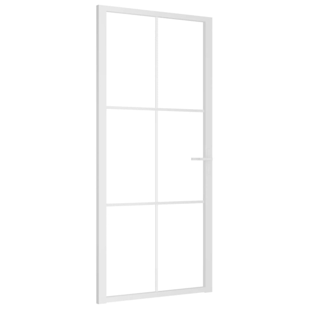 (White, 93 X 201.5 Cm (W X H)) vidaXL Interior Door ESG Glass And Aluminium Bedroom Door Indoor Inner Door