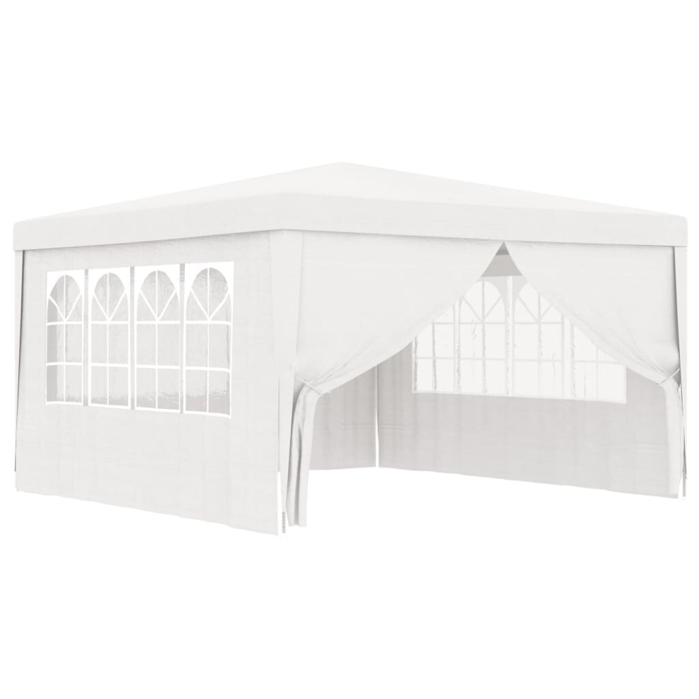 vidaXL Professional Party Tent with Side Walls 4m White Garden Canopy Gazebo