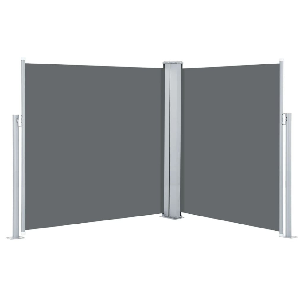 vidaXL Retractable Side Awning Anthracite 140x600cm Garden Sunshade Shelter