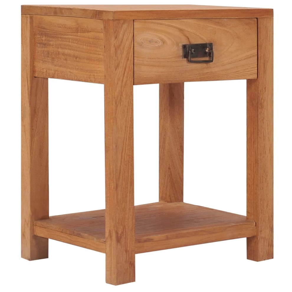 vidaXL Solid Teak Wood Bedside Cabinet 35x35x50cm Side Bed Table Nightstand