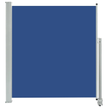 vidaXL udtrækkelig sidemarkise til terrassen 140 x 300 cm blå