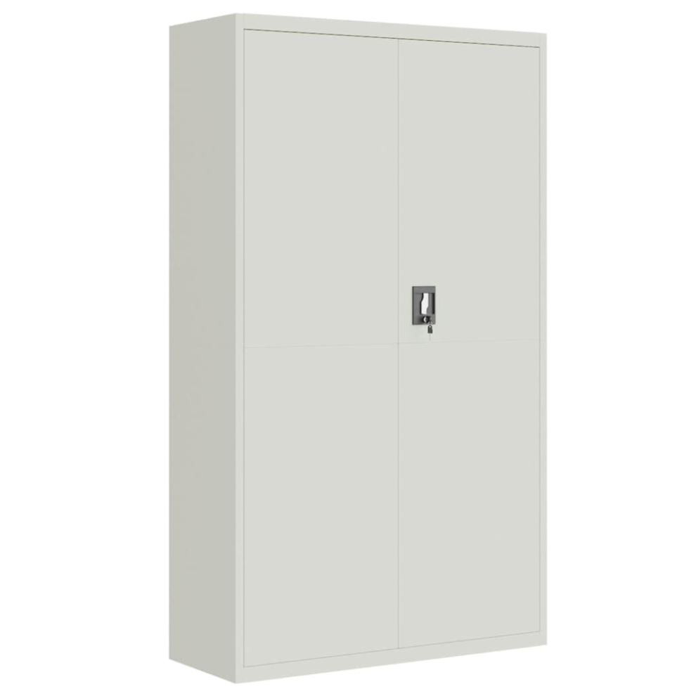 Vidaxl File Cabinet Locking Storage Cabinet Filing Cabinet Light Grey Steel