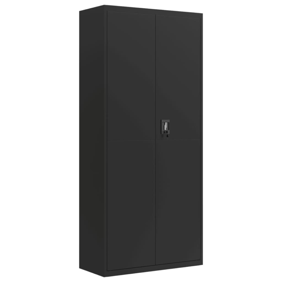 Vidaxl (Black, 90 X 40 X 200 Cm) Office Cabinet Steel Filing Storage File Cabinet Cupboard Under Desk