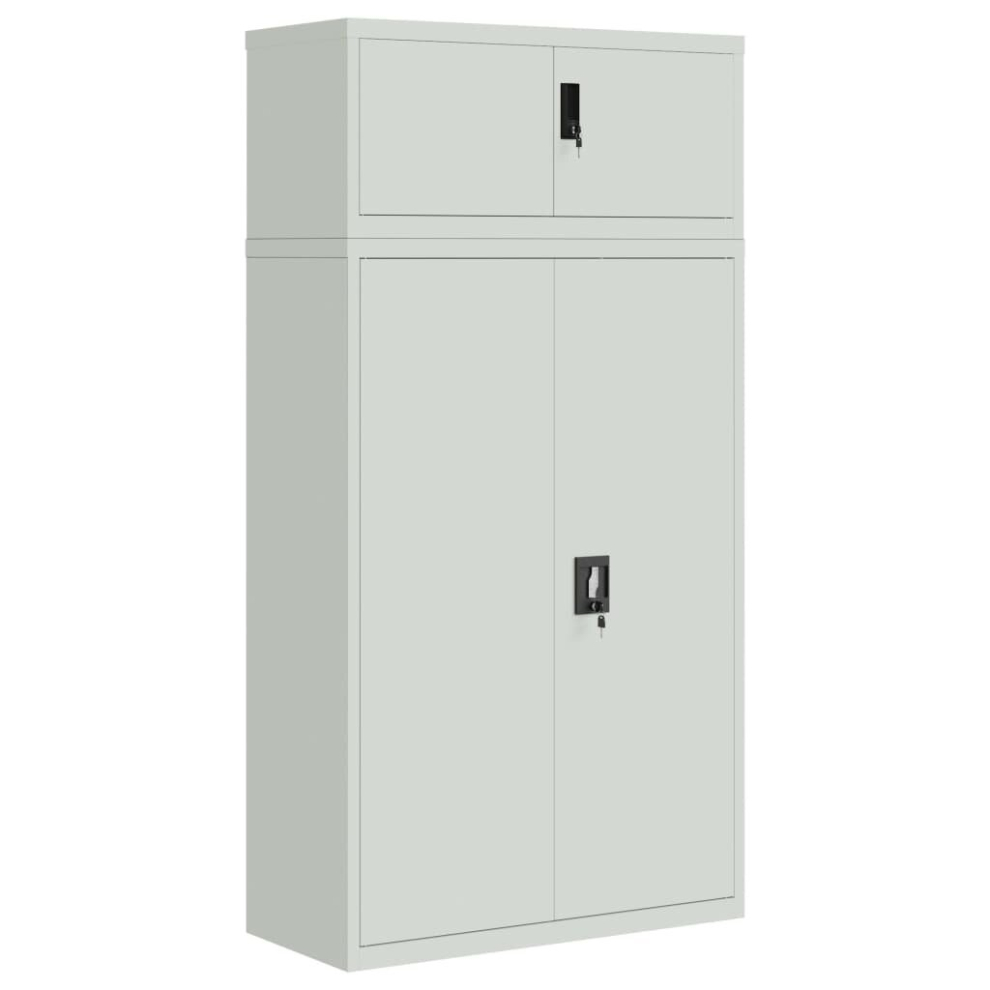 Vidaxl ( 90 X X 180 Cm) File Cabinet Storage Cabinet Office Filing Cabinet Storage Unit Steel Light/Grey Size 40