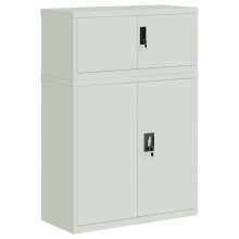 (light grey, 90 x 40 x 130 cm) vidaXL File Cabinet Storage Cabinet Office Filing Cabinet Storage Unit Steel