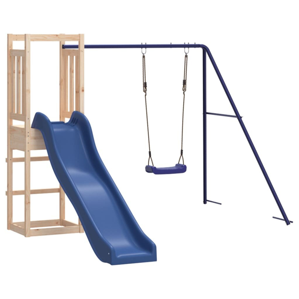 (solid pinewood) vidaXL Outdoor Playset Wooden Playground Set Kids Swing Set Solid Wood Pine