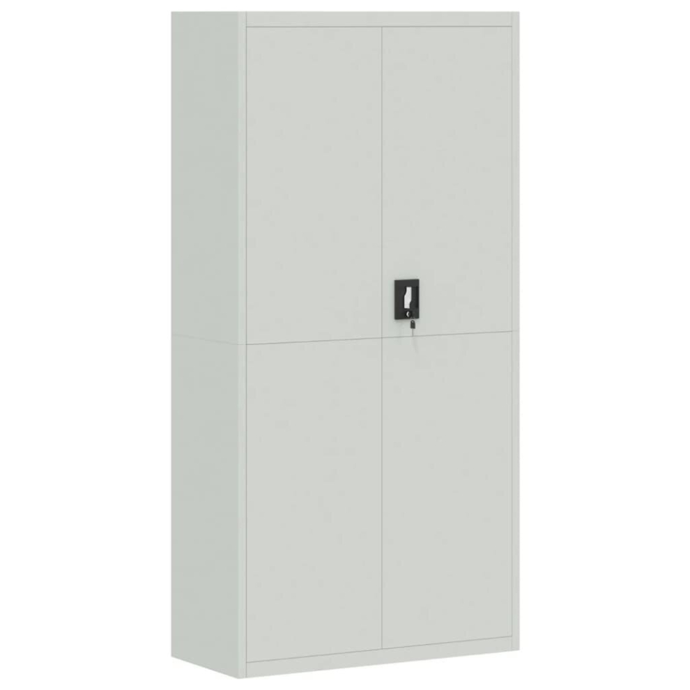 Vidaxl (Light Grey, 90 X 40 X 180 Cm) Office Cabinet Steel Filing Storage File Cabinet Cupboard Under Desk