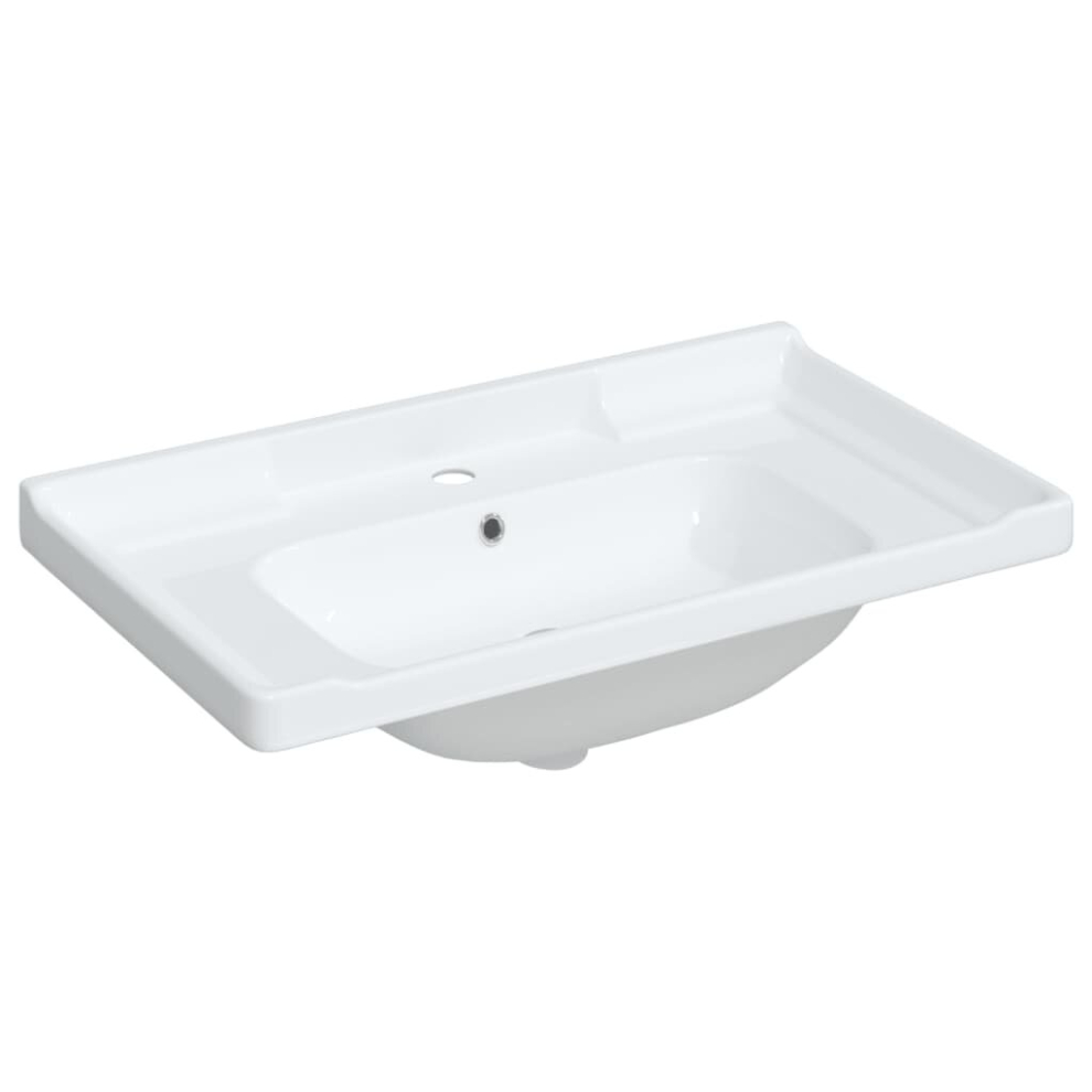 (91.5 x 48 x 19.5 cm) vidaXL Bathroom Sink Toilet Basin Sink Wash Basin White Rectangular Ceramic