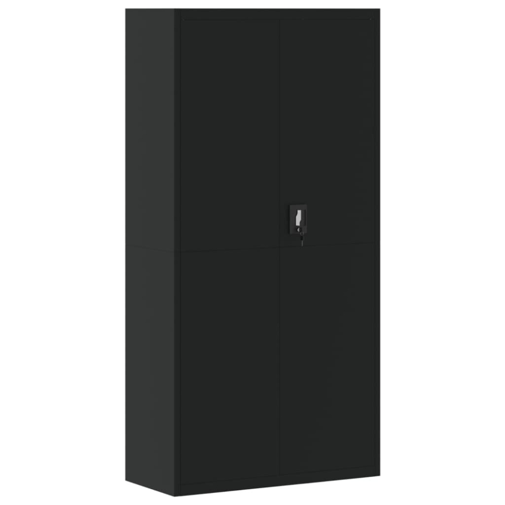 Vidaxl (, 90 X 40 X 180 Cm) Office Cabinet Steel Filing Storage File Cabinet Cupboard Under Desk Black
